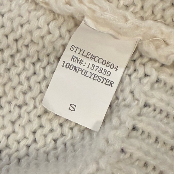 Luna Ivy Butterflies Open Cropped Cardigan Cream Pastel Womens size Small - Picture 9 of 12